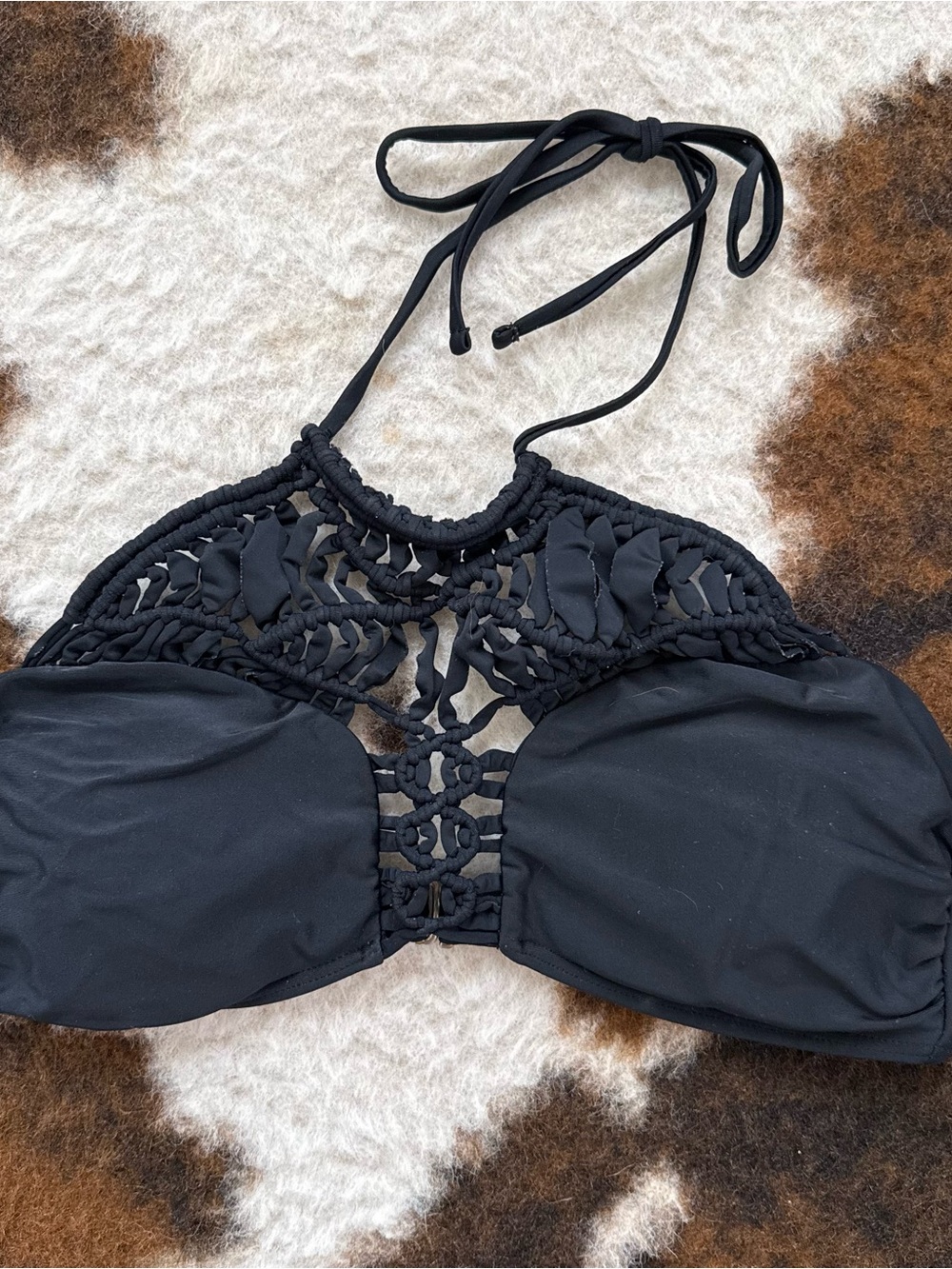Ambrielle Black Swim Bikini Top